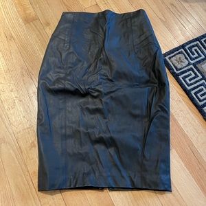 Express Black Leather Skirt